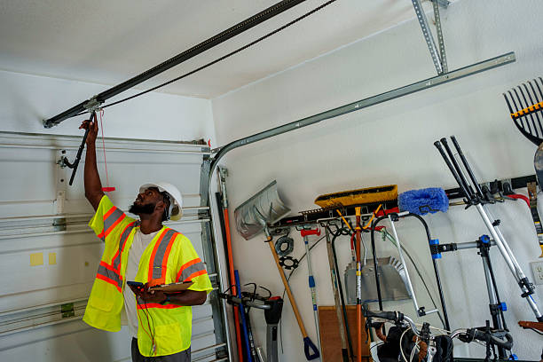 Professional Garage Door Panel Replacement technician working in Greensville County County, VA